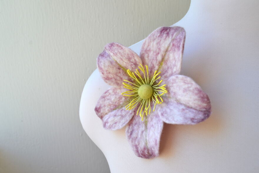 Hellebore Flower Pin