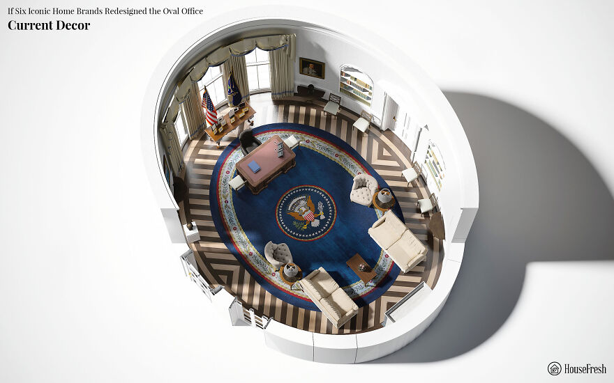 Here's What The Oval Office Might Look Like With An Overhaul In The Style Of 6 Popular Home Brands Here's What The Oval Office Might Look Like With An Overhaul In The Style Of 6 Popular Home Brands