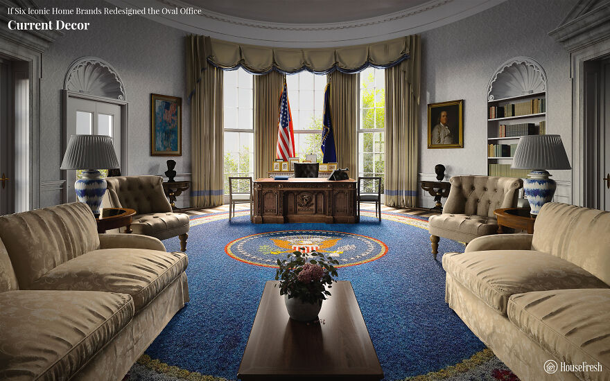 Here's What The Oval Office Might Look Like With An Overhaul In The Style Of 6 Popular Home Brands Here's What The Oval Office Might Look Like With An Overhaul In The Style Of 6 Popular Home Brands