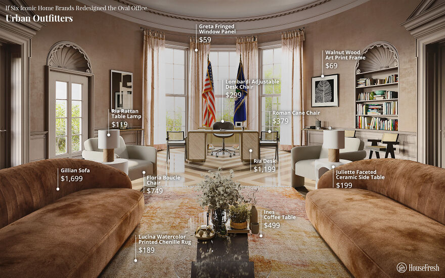 Here's What The Oval Office Might Look Like With An Overhaul In The Style Of 6 Popular Home Brands Here's What The Oval Office Might Look Like With An Overhaul In The Style Of 6 Popular Home Brands