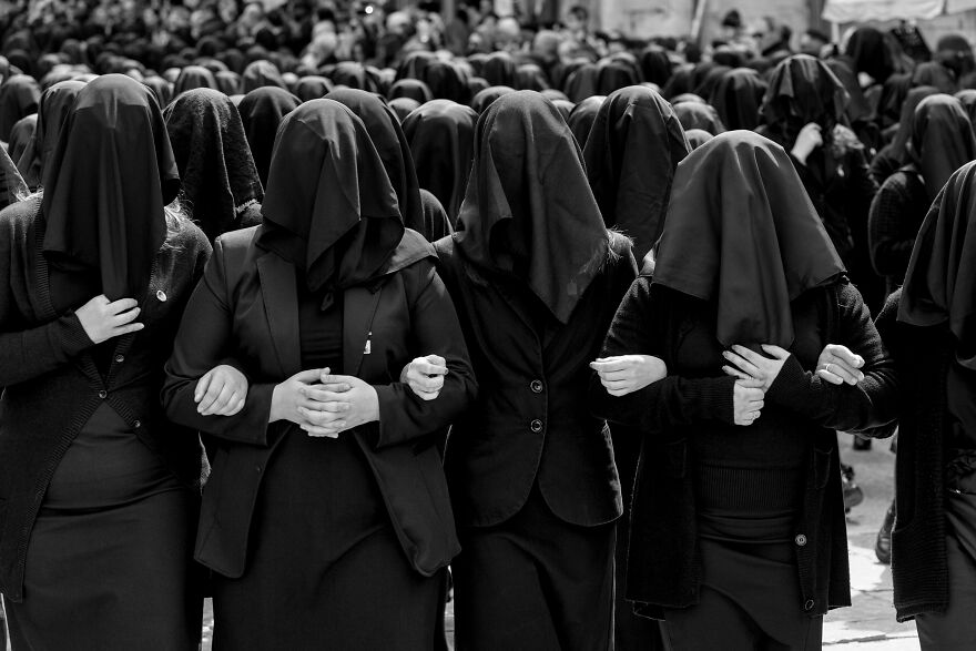 Women In Black From The Series "Desolata" By Domenico Iannantuono