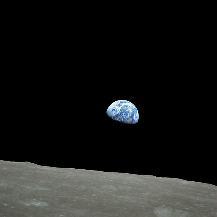 Earthrise By Astronaut Wm. Anders, Apollo 8 Mission, 1969