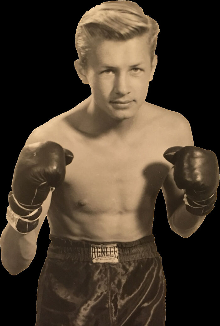 A Picture Of My Great Grandpa As A Teen. He Was Called, “The Blonde Bomber”. He Was Perfectly Able To Become A Professional Boxer, But My Great Grandma Made Him Choose Between Boxing Or Her. He Chose Her, So I Am Here