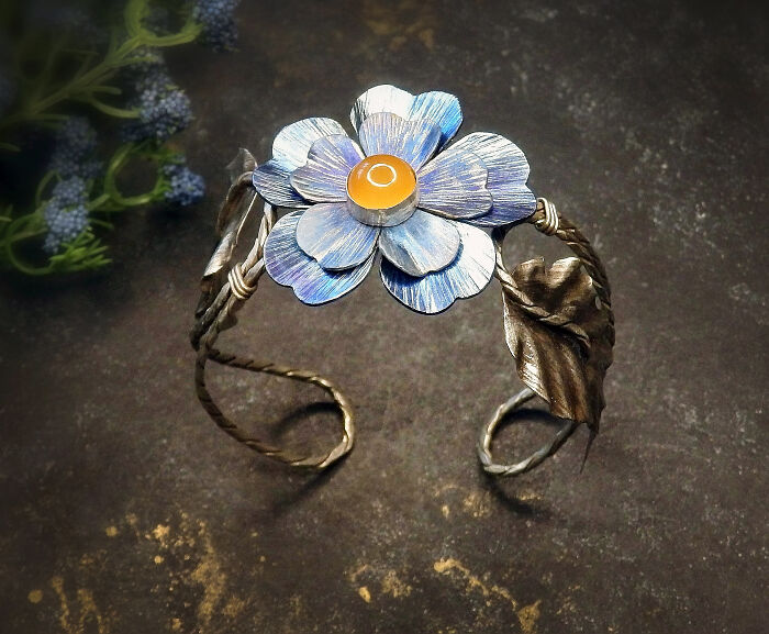Blue Flower Bracelet
