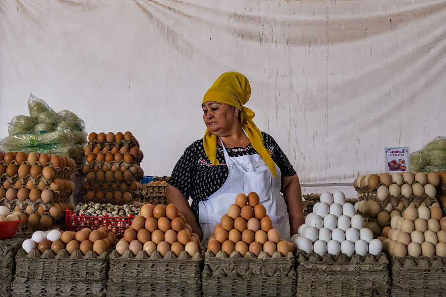 Chorsu Bazaar, Tashkent, Uzbekistan From The Series "Sisterhood" By France Leclerc