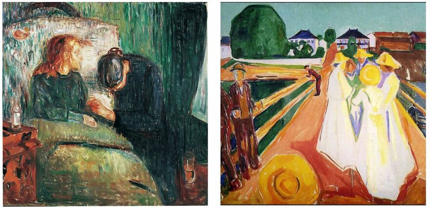 Edvard Munch In 1886 And 1935