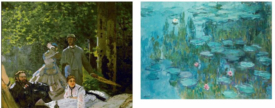 Claude Monet In 1865 And 1915