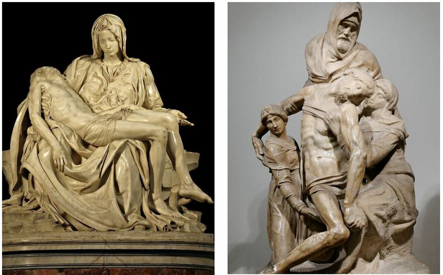 Michelangelo In 1498 And 1550