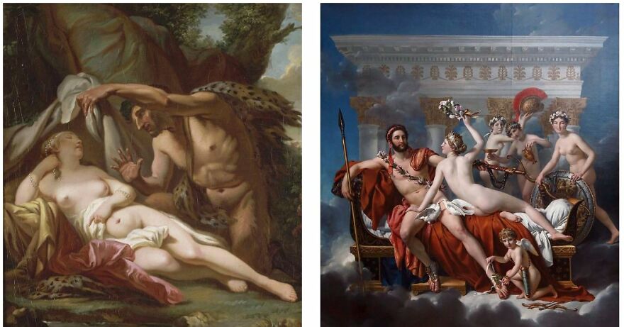 Jacques Louis David In 1768 And 1824