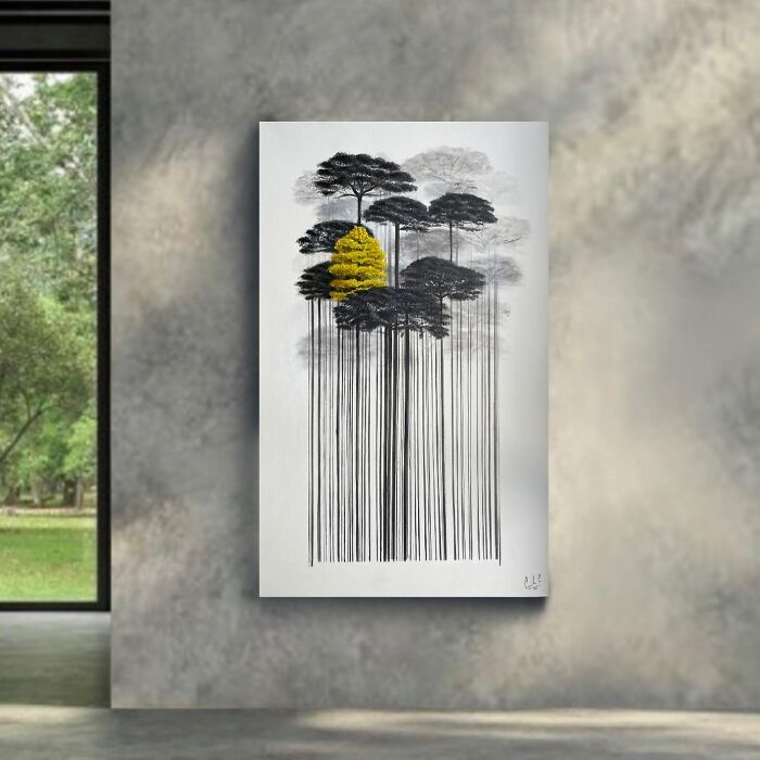 I Convert Barcodes Into Trees And Here Are My Best Paintings (17 Pics)