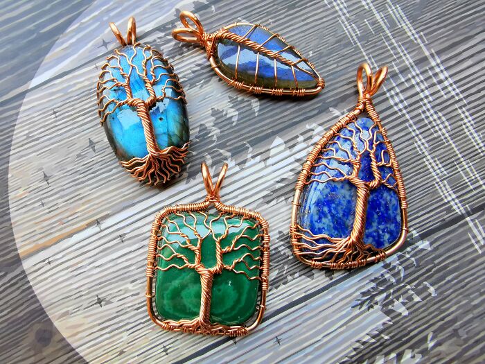 And Some Pendants Made With Different Gemstones