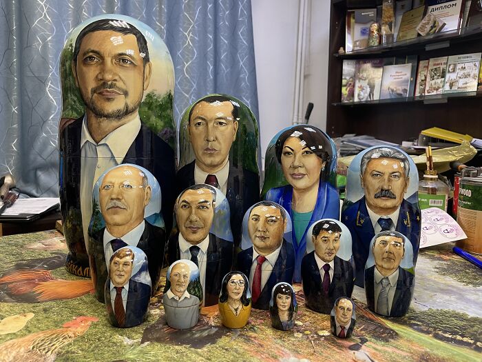 The Russian Matryoshka Doll Has Long Been An Art Object - You Can Draw Anything On It, Even Your Portrait! ;-)