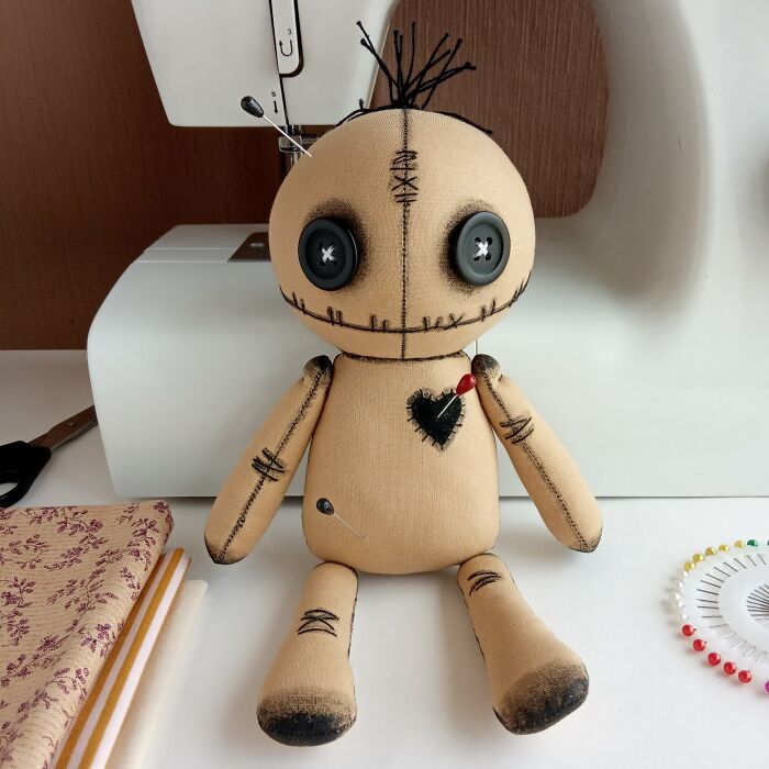 Voodoo Doll With Button Eyes