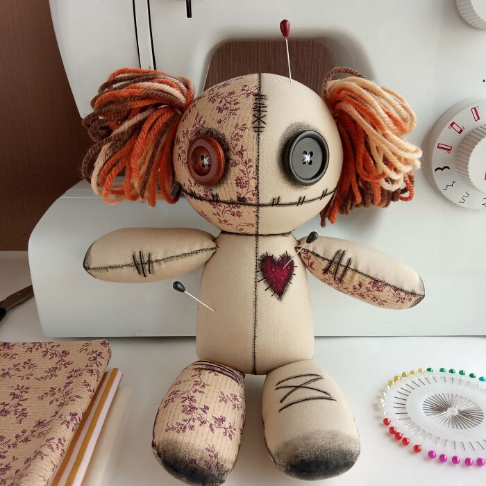 Voodoo Doll With Yarn Hair