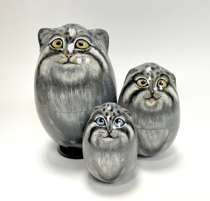 Nesting Dolls Cat Manul, Pallas Cat