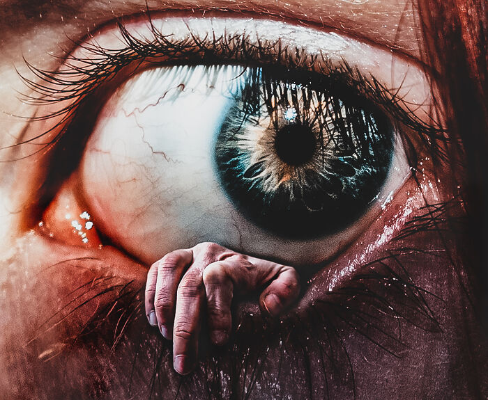 I'm A Photographer And Ps Artist. I Made A Self Portrait To Draw Attention To Bipolar Disorder And Yes, That Is My Eye And My Hand