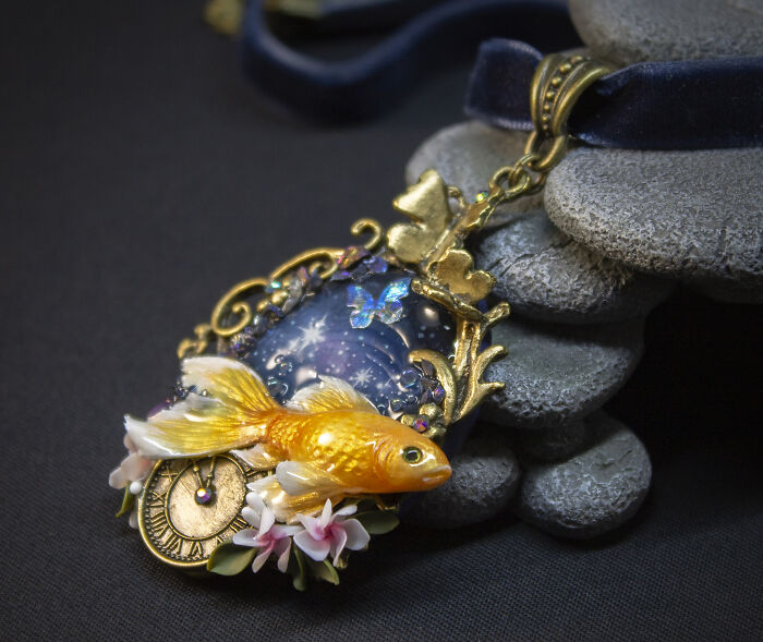 My Sister And I Create Unique Pieces Of Wearable Art In Polymer Clay, Mostly Inspired By Nature