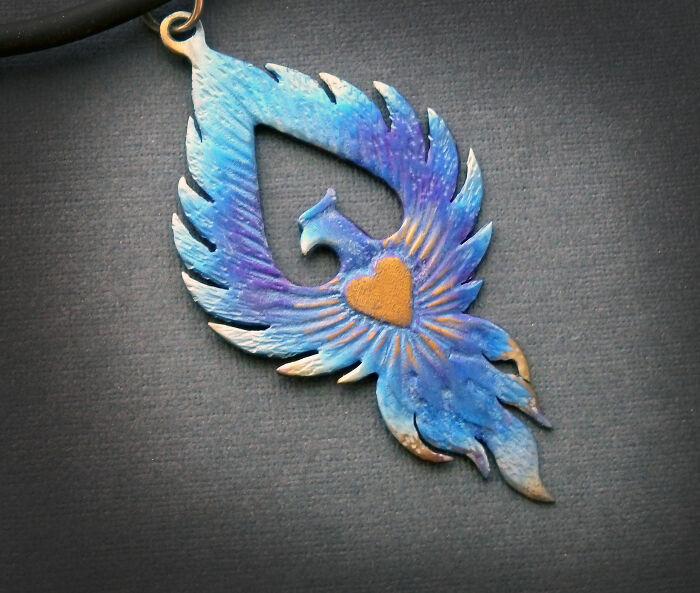 Colored Titanium Phoenix Necklace