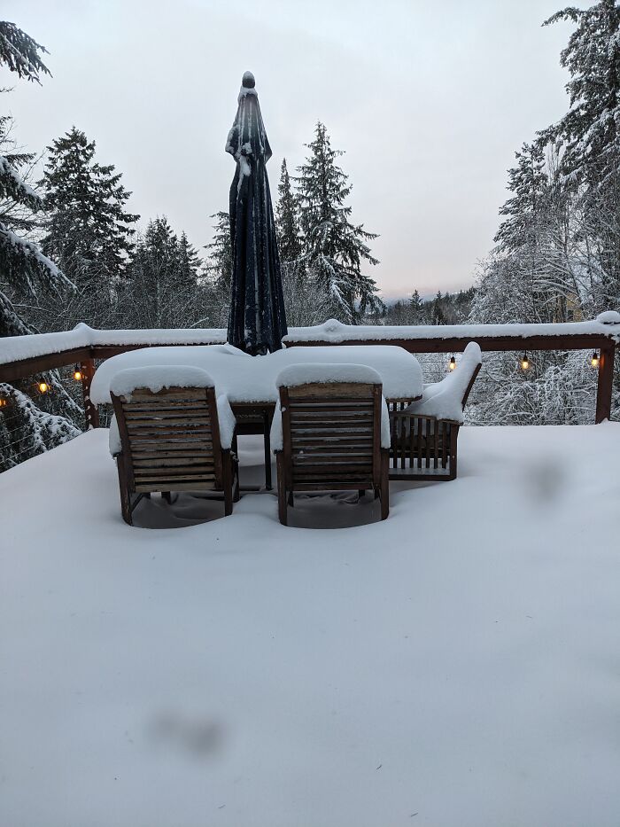 After 24 Hours Of Snowfall...nw Portland