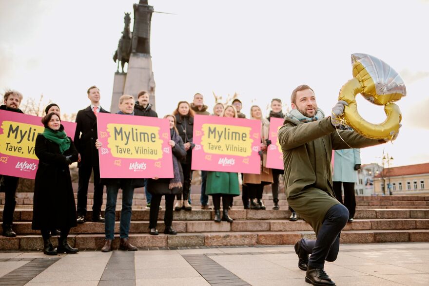 Openly Gay Candidate For Vilnius Mayor Proposes To His City