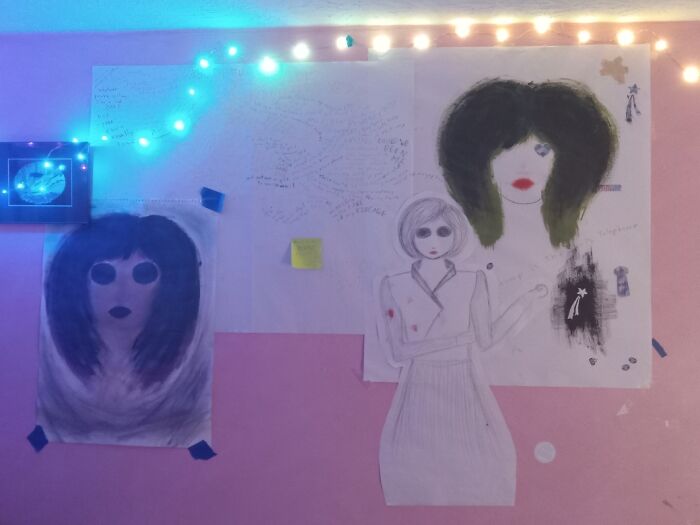 Not A Good Pic, But I'm Doing Some Art On My Walls. I'm Just Continuously Adding To It, Not Really Sure What The End Goal Is. Not The Greatest, But I Think It's Decent