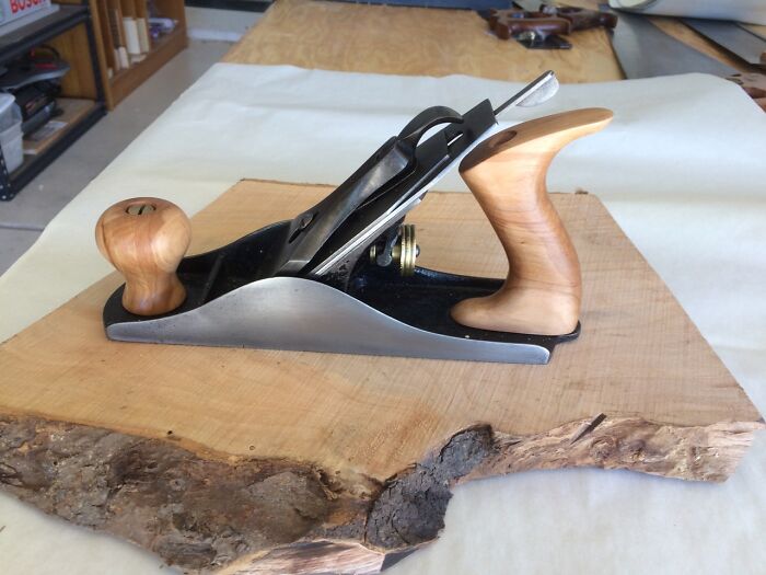 Smoothing Plane From The 1890's With Wild Apple Wood Handles I Made