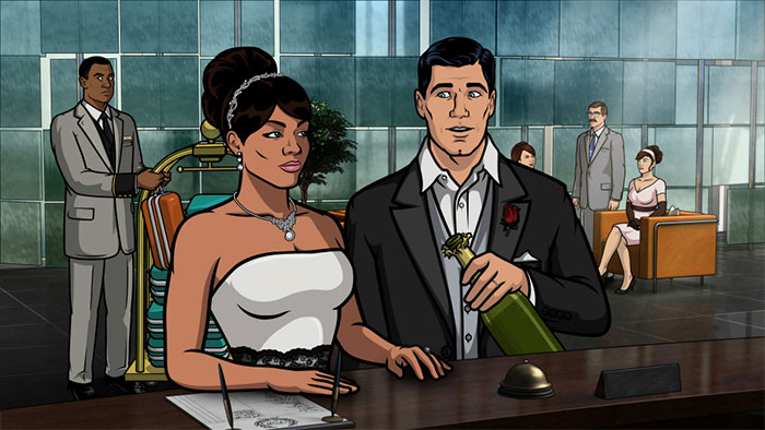 Sterling Archer and Lana Kane talking from Archer