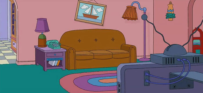 From Friends To Addams Family: 7 TV Living Rooms Reimagined In The Iconic Simpsons Style