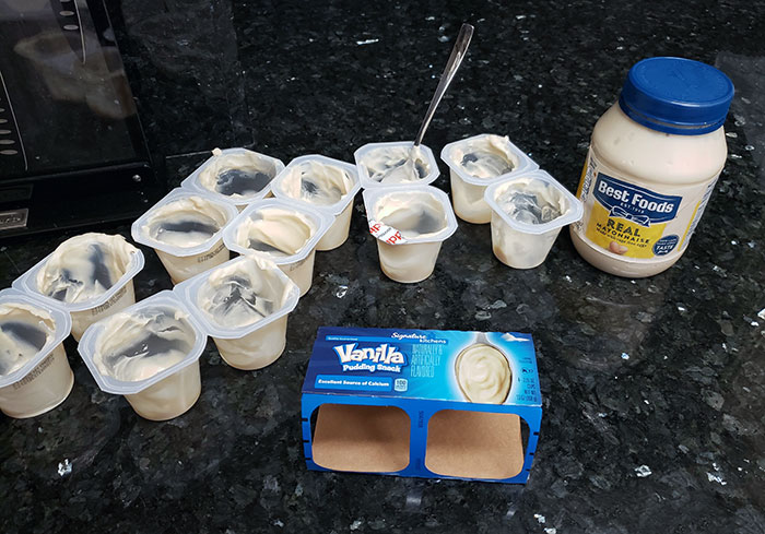 Gross Out Your Significant Other By Filling An Empty Jar Of Mayo With Vanilla Pudding And Eat It Straight From The Jar. Happy April Fools