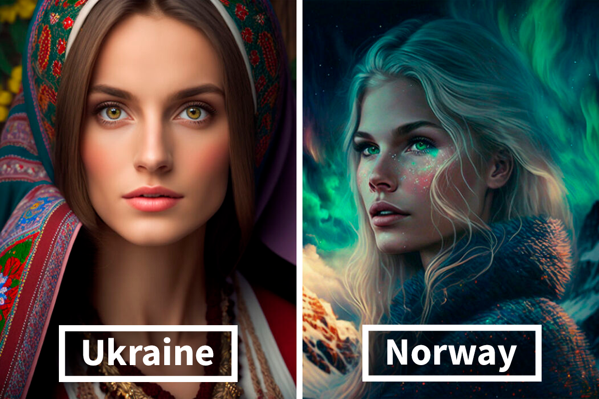 This Artist Uses AI To Show Us What Countries Would Look Like As Women, And Here Are 37 Of The Best Pics