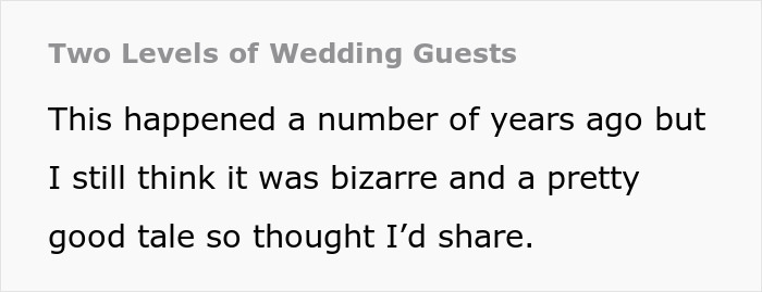 “Two Levels Of Wedding Guests”: Bride And Groom Make Their Guests Uncomfortable By Serving Them Different Dinners