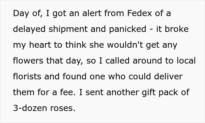 Man upsets sister's spouse by giving his girlfriend too many flowers