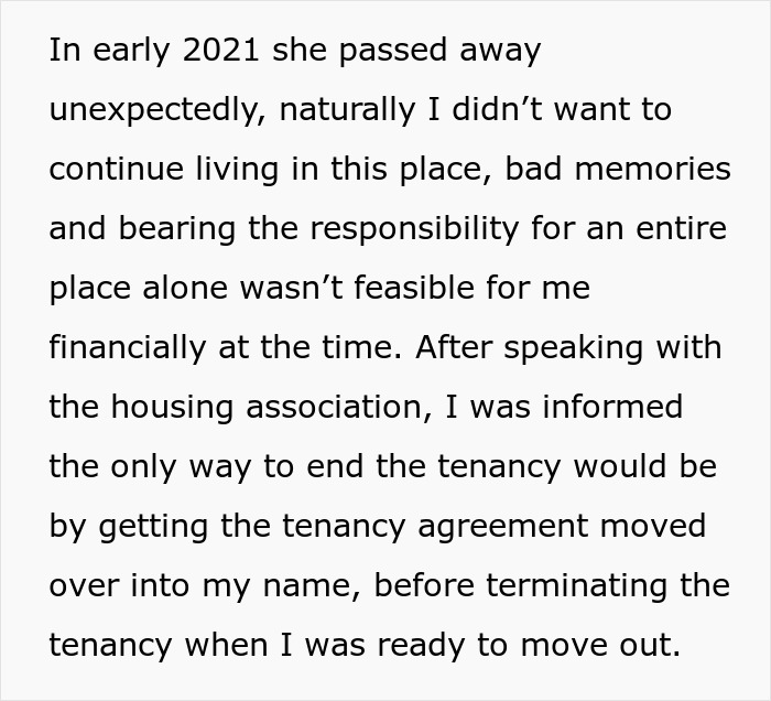 Person Is Annoyed When They “Inherit” A House From Aunt And Get Hounded By Housing Association For Rent Money When In Fact They Owe Them $240 Person Is Annoyed When They “Inherit” A House From Aunt And Get Hounded By Housing Association For Rent Money When In Fact They Owe Them $240