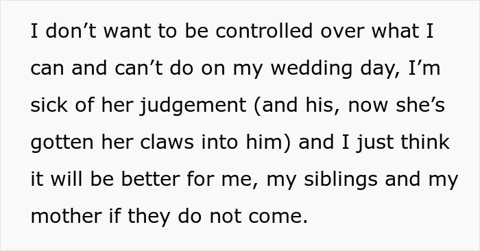 Daughter Uninvites Her Dad And His GF From Her Wedding After They Demand Everything Is Vegan, From Food To The Guests' Shoes Daughter Uninvites Her Dad And His GF From Her Wedding After They Demand Everything Is Vegan, From Food To The Guests' Shoes