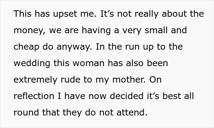 Daughter Uninvites Her Dad And His GF From Her Wedding After They Demand Everything Is Vegan, From Food To The Guests' Shoes Daughter Uninvites Her Dad And His GF From Her Wedding After They Demand Everything Is Vegan, From Food To The Guests' Shoes