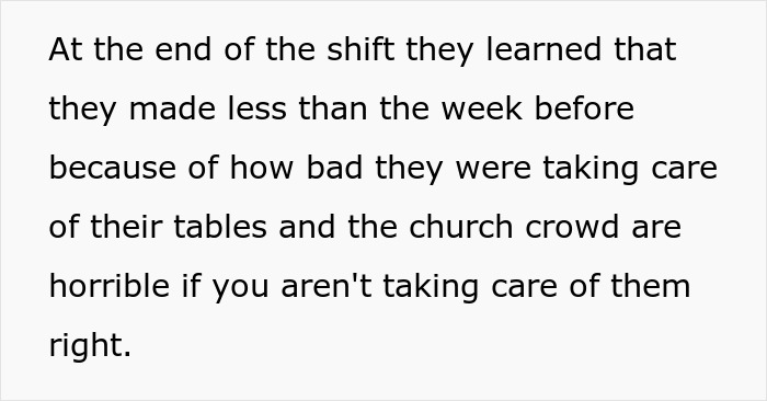Server Maliciously Complies And Lets Newbies Take Care Of Her Tables After They Complained Hers Are Better, They Regret Asking For It Server Maliciously Complies And Lets Newbies Take Care Of Her Tables After They Complained Hers Are Better, They Regret Asking For It
