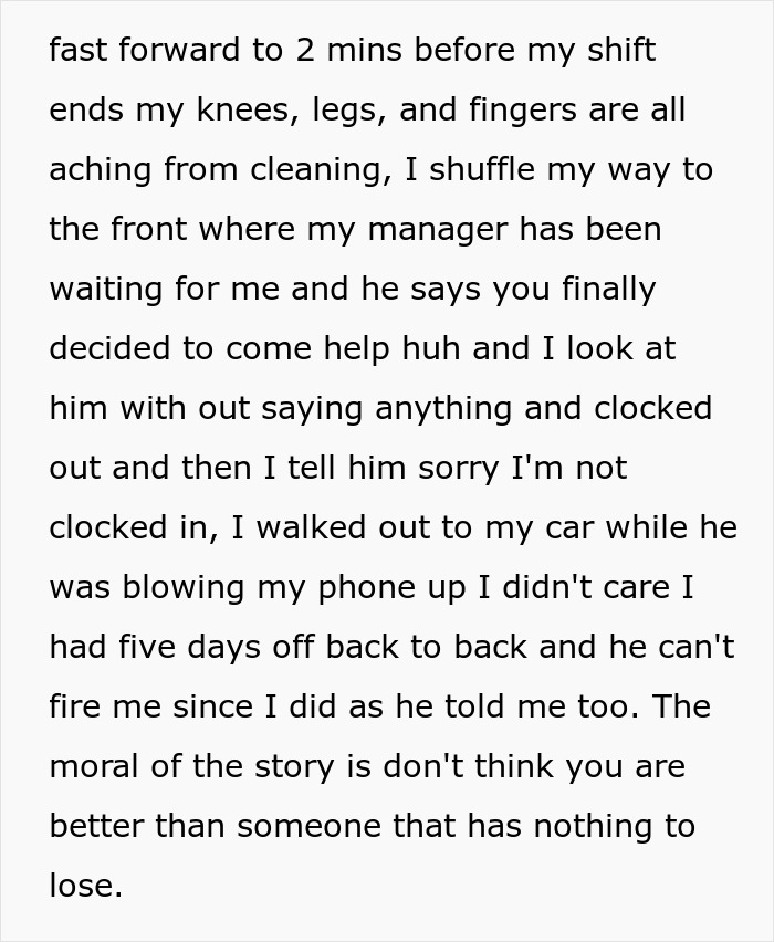 Restaurant Manager Asks Employee To Deep Clean The Back, Gets Mad When He Does Exactly That Restaurant Manager Asks Employee To Deep Clean The Back, Gets Mad When He Does Exactly That