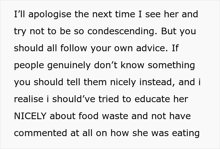 Woman Doesn't Finish Her Food At The Dining Hall, This Student Thinks She Has The Right To Call Her Out