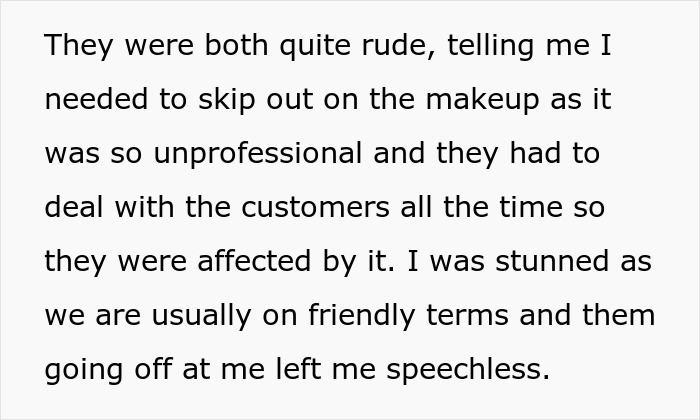 Mechanic left speechless after female colleague called him 'very unprofessional' for wearing makeup