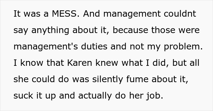 Karen Boss Tells Off Overworked And Underpaid Employee For Taking A 5-Minute Break, They Stop Doing Her Job For Her Karen Boss Tells Off Overworked And Underpaid Employee For Taking A 5-Minute Break, They Stop Doing Her Job For Her