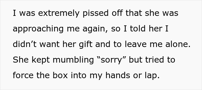 18 YO A man asks[Am I The Jerk] For trashing a girl's gift for me and calling her 'creepy' [Witch]?  