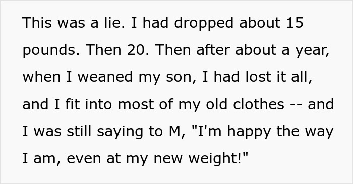 Woman Lies About Her Weight And Waits Until Friend Notices She Lost 50 Pounds, But She Only Realizes When A Mutual Friend Points It Out Woman Lies About Her Weight And Waits Until Friend Notices She Lost 50 Pounds, But She Only Realizes When A Mutual Friend Points It Out