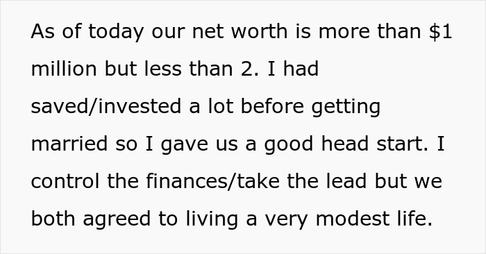 Husband Is Tired Of Wife's Pity Story That They're Broke, Reveals They're Actually Millionaires, Making Her Look Like A Liar Husband Is Tired Of Wife's Pity Story That They're Broke, Reveals They're Actually Millionaires, Making Her Look Like A Liar