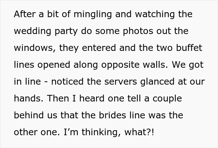 Person Shares The Rudest Wedding They've Been To, Where Guests Got Divided With Stamps On Their Hands And Were Served Different Meals Accordingly