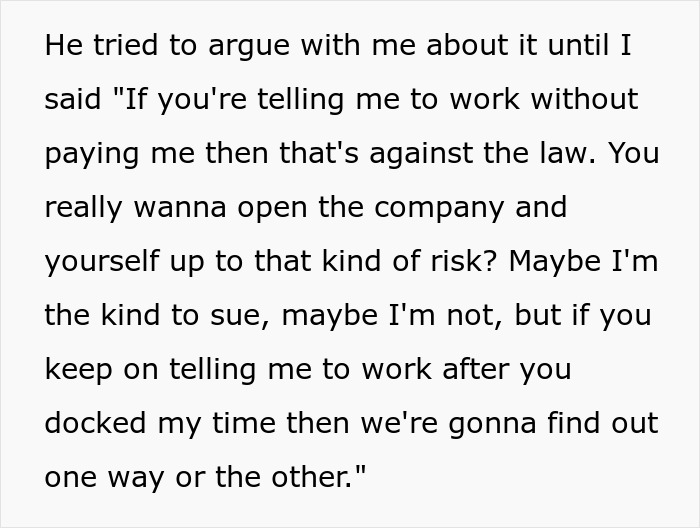 Boss, Tired Of People Not Coming In At 6 AM Sharp, Decides To Punish Them By Docking 15 Mins, But It Quickly Comes Back To Bite Him Boss, Tired Of People Not Coming In At 6 AM Sharp, Decides To Punish Them By Docking 15 Mins, But It Quickly Comes Back To Bite Him