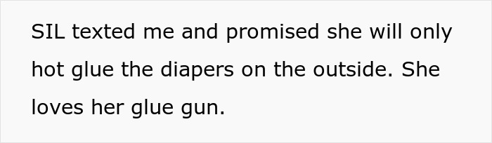 Expecting Mom Gets Called Out By Her Sister-In-Law For Not Wanting A 'Diaper Cake' For The Upcoming Baby Shower Expecting Mom Gets Called Out By Her Sister-In-Law For Not Wanting A 'Diaper Cake' For The Upcoming Baby Shower