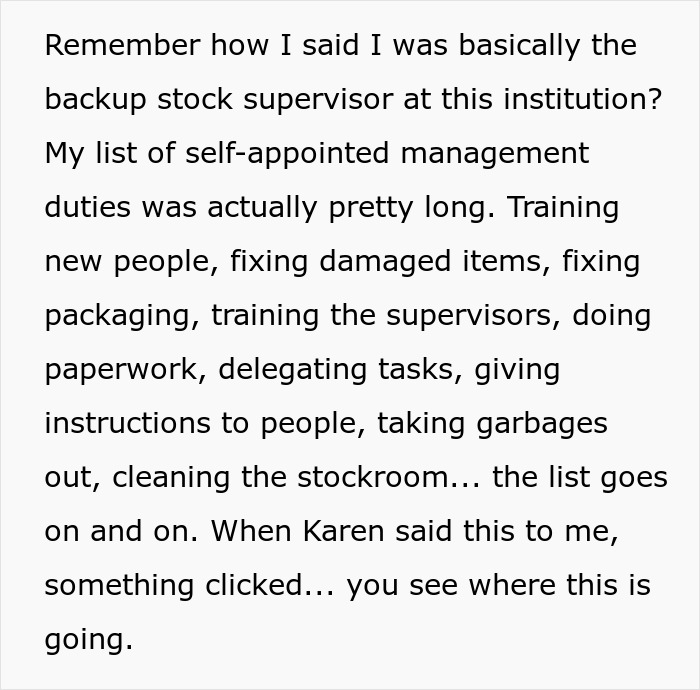 Karen Boss Tells Off Overworked And Underpaid Employee For Taking A 5-Minute Break, They Stop Doing Her Job For Her Karen Boss Tells Off Overworked And Underpaid Employee For Taking A 5-Minute Break, They Stop Doing Her Job For Her