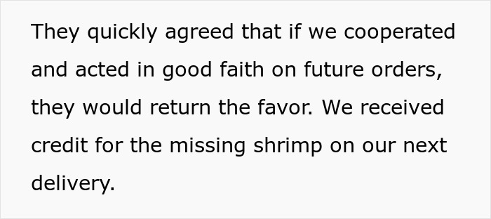 Vendor Won’t Credit Missing Item Due To “Strict Policy,” Restaurant Manager Maliciously Complies Vendor Won’t Credit Missing Item Due To “Strict Policy,” Restaurant Manager Maliciously Complies