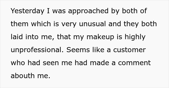 "My Confidence Was Skyrocketing": Mechanic Starts Wearing Makeup At Work, Front Desk Coworkers Have A Problem With It "My Confidence Was Skyrocketing": Mechanic Starts Wearing Makeup At Work, Front Desk Coworkers Have A Problem With It
