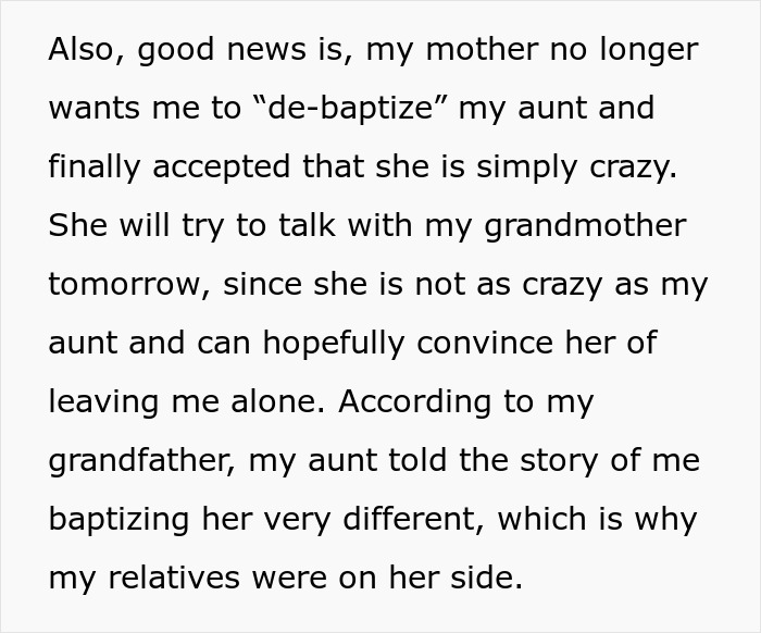 "Someone Has To Save The Boy": Religious Woman Baptizes Her Nephew Behind Everyone's Back, Receives Hilarious Revenge "Someone Has To Save The Boy": Religious Woman Baptizes Her Nephew Behind Everyone's Back, Receives Hilarious Revenge